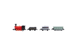 Mali brinquedo Trem de Vapor Simulado de Liga Clássico com Função de Retorno para Crianças (vermelho)