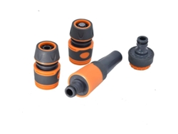 Riego, Jardín, Kit de limpieza, Conectores, Adaptadores 13 mm, 19 mm, Boquilla ajustable