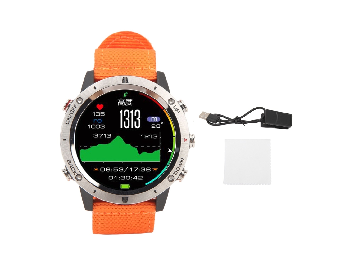 Reloj inteligente para hombre con Bluetooth 4.0, clasificación IP68, monitor de frecuencia cardíaca, pantalla táctil de 1,28'', sin marca.