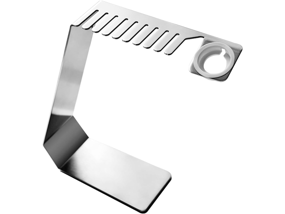 Soporte Estable De Metal Plateado Para Correas De Reloj Y Cargador Para Smartwatch, Ligero Y Multifuncional.