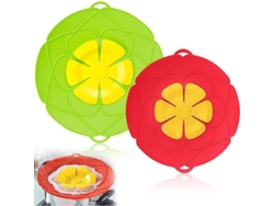 Tapa Antiderrame De Silicona, 2 Piezas De 26 Cm Y 28 Cm, Protector De Ollas, Utensilio De Cocina Multifuncional (verde, Rojo)
