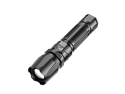 Linterna Led Recargable 1500 Lúmenes, Táctica De Aluminio, 3 Modos Con Zoom Para Camping Y Emergencias (negro)