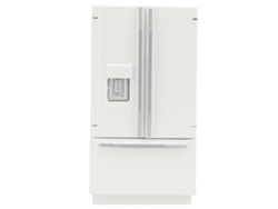 Miniatura De Refrigerador De Madera A Escala 1:12 Para Casa De Muñecas - Blanco