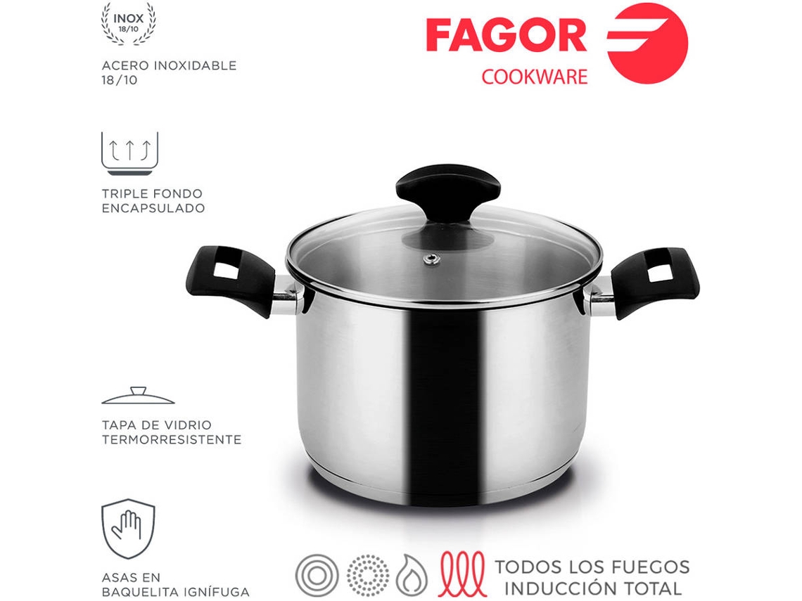 Cacerola FAGOR Alaia - Tapa Ø18Cm Acero Inoxidable 18/10