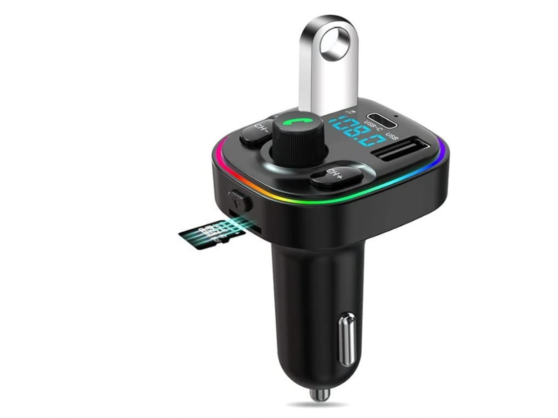 Adaptador de transmisor de radio de coche FM inalámbrico Bluetooth Llamadas manos  libres Kit de coche