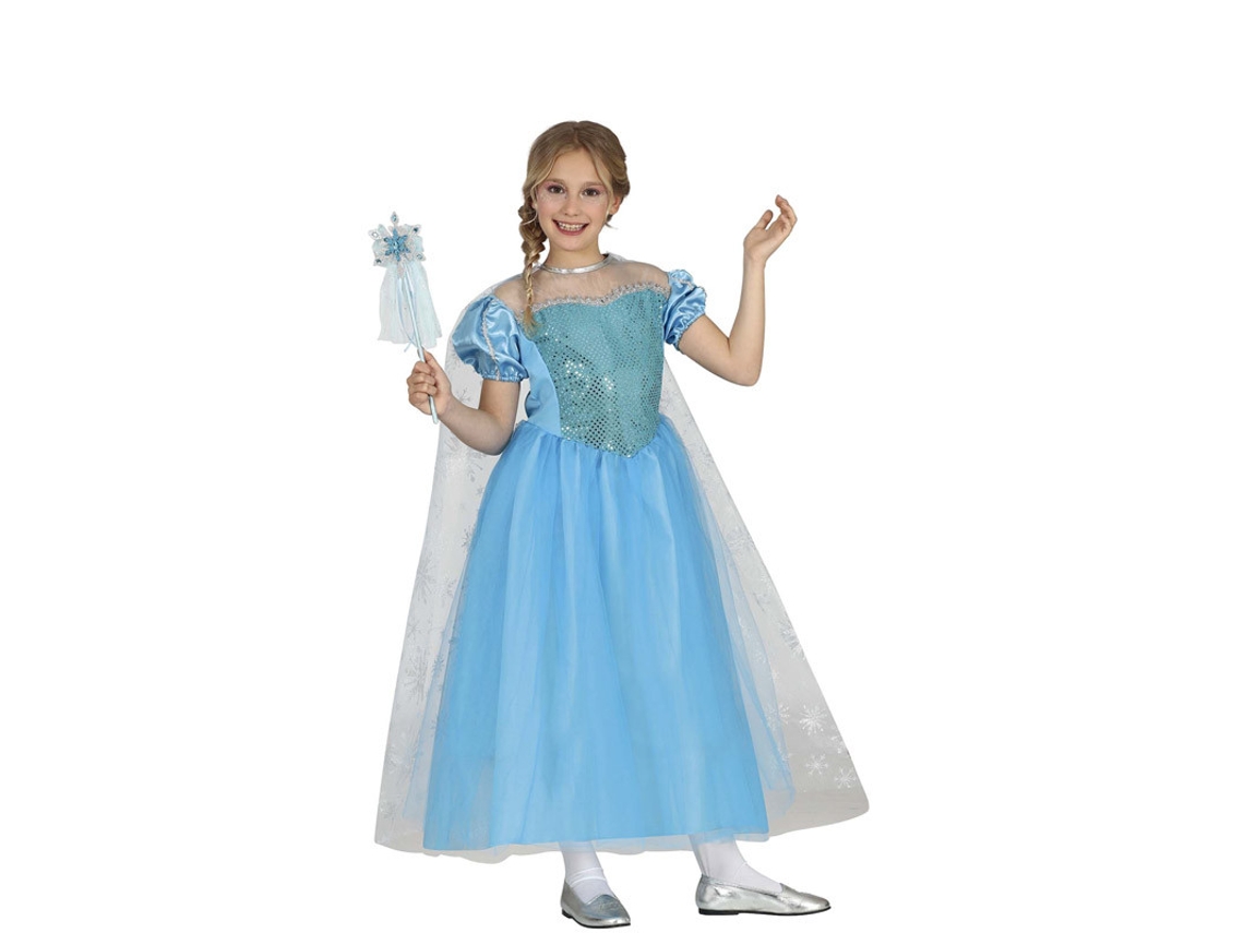 Disfraz de Niña GUIRCA Princesa De Hielo Azul  (7 - 9 años)