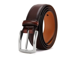 Cinturón de cuero genuino para hombre de Yuysan, informal, sencillo y versátil, 3,5 cm de ancho, 120 cm de largo, color café.