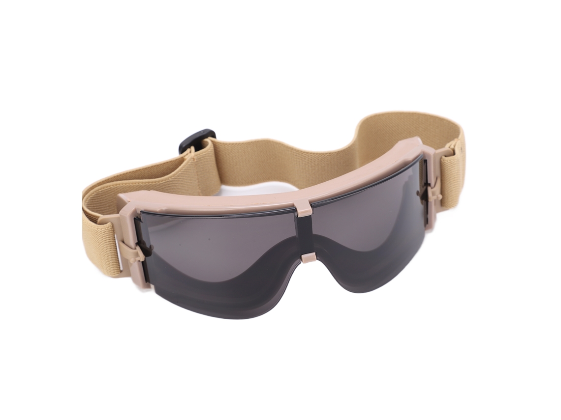 Gafas tácticas X800, resistentes a impactos, con lentes gris caqui, para aficionados al mundo militar.