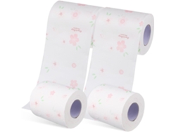 Rollos de papel higiénico Gokoco con estampado floral decorativo, suaves y absorbentes, multicapa para uso doméstico.