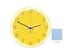 Reloj De Pared Colgante Moderno Decorativo De Acrílico Con Diseño De Limones Para El Hogar Y La Oficina.