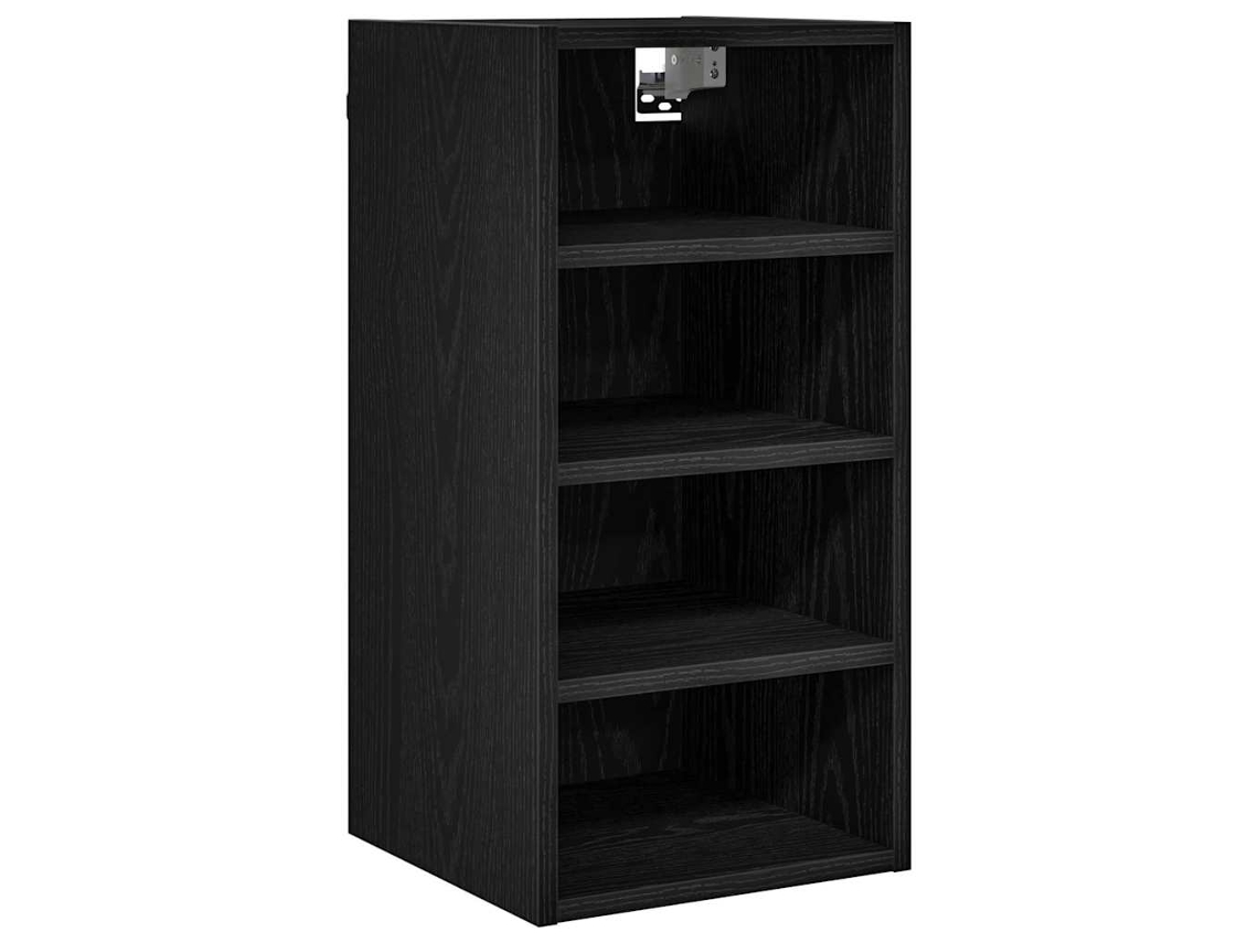 Maison Exclusive - Mueble Colgante Con Estante Roble Negro 30 X 29,5 X 60 Cm