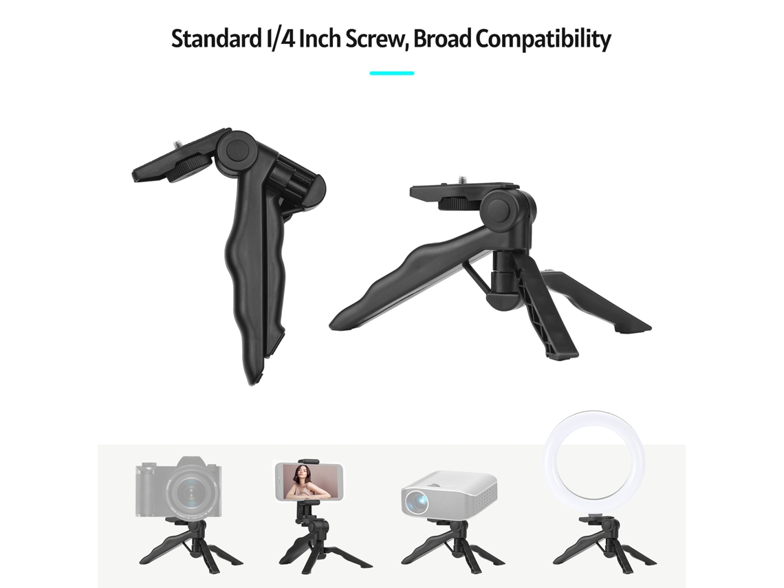 Soporte flexible para teléfono móvil con mini trípode, adaptador y soporte para teléfono móvil, ideal para fotografía y vídeo.