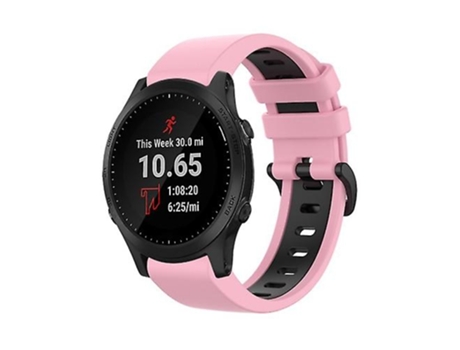 Correa De Reloj Inteligente Para Garmin Forerunner 945, Correa De Reloj Deportiva De Silicona De 22Mm, Bicolor, Rosa Y Negro VENISYMLIS