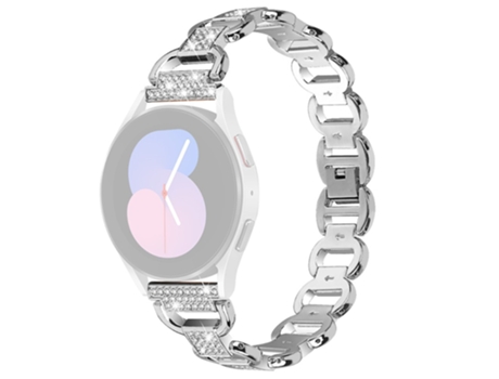 Correa de metal liberación rápida 20mm decoración de diamantes de imitación para Huawei Watch GT 2 42mm/Honor Magic Watch 2 42mm - plata