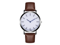 Reloj De Pulsera Casual De Cuarzo Para Hombre Zhoulianfa Con Esfera Redonda (marrón Oscuro)