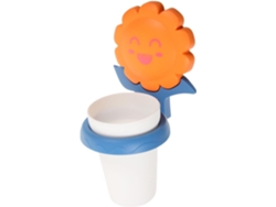 Soporte para cepillos de dientes montado en la pared Yarnow en plástico naranja, organizador ligero y práctico para el baño, viajes y