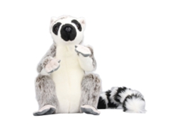 Peluche Realista Y Suave De Lémur Con Velcro Para Niños.