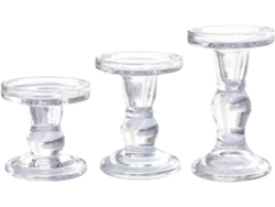 Candelabros cónicos | Decoración de mesa con candelabros finos | Juego de 3 piezas para centros de mesa Gokoco