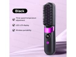 Plancha De Pelo Ligera E Inalámbrica Con Peine, Se Calienta Rápidamente, Apta Para Todo Tipo De Cabello, Ideal Para Viajar.