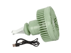 Ventilador De Ar Para Carro 5v Com Conector Usb Rotação 360° Portátil Para Carro Caminhão Suv Verde