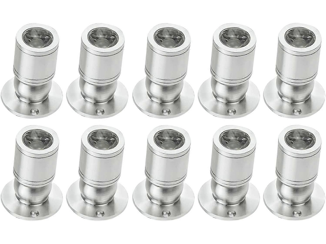 Rebe-foco Empotrado Mini Led 1w Con Driver 100-265v Ac 10pcs Clase Energética A+ Plata Luz Cálida