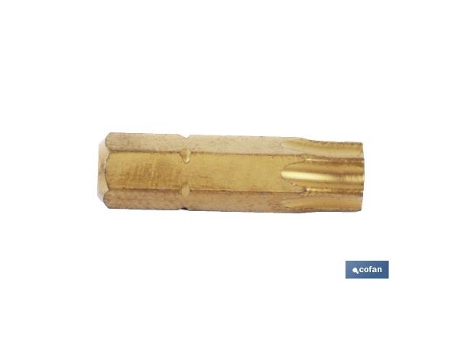 Punta de titanio 1/4 25 mm t-10 venta unitaria