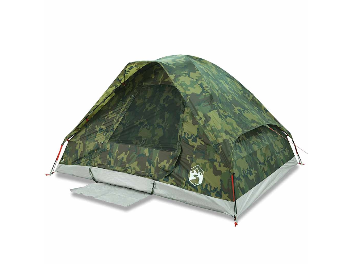 Tienda de campaña iglú para 4 personas VIDAXL impermeable camuflaje