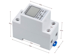 Medidor De Energía Digital Lcd Monofásico 5(80)a Riel Din 35mm Medidor De Kwh Bivolt