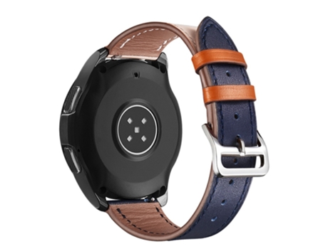 Correa de piel auténtica para Samsung Galaxy Watch 5 40mm/44mm/Watch 5 Pro 45mm - beige/índigo