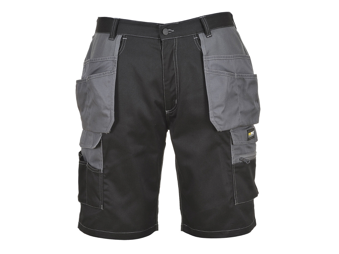 Bermudas con funda de granito para días calurosos / Negro Gris / M Portwest