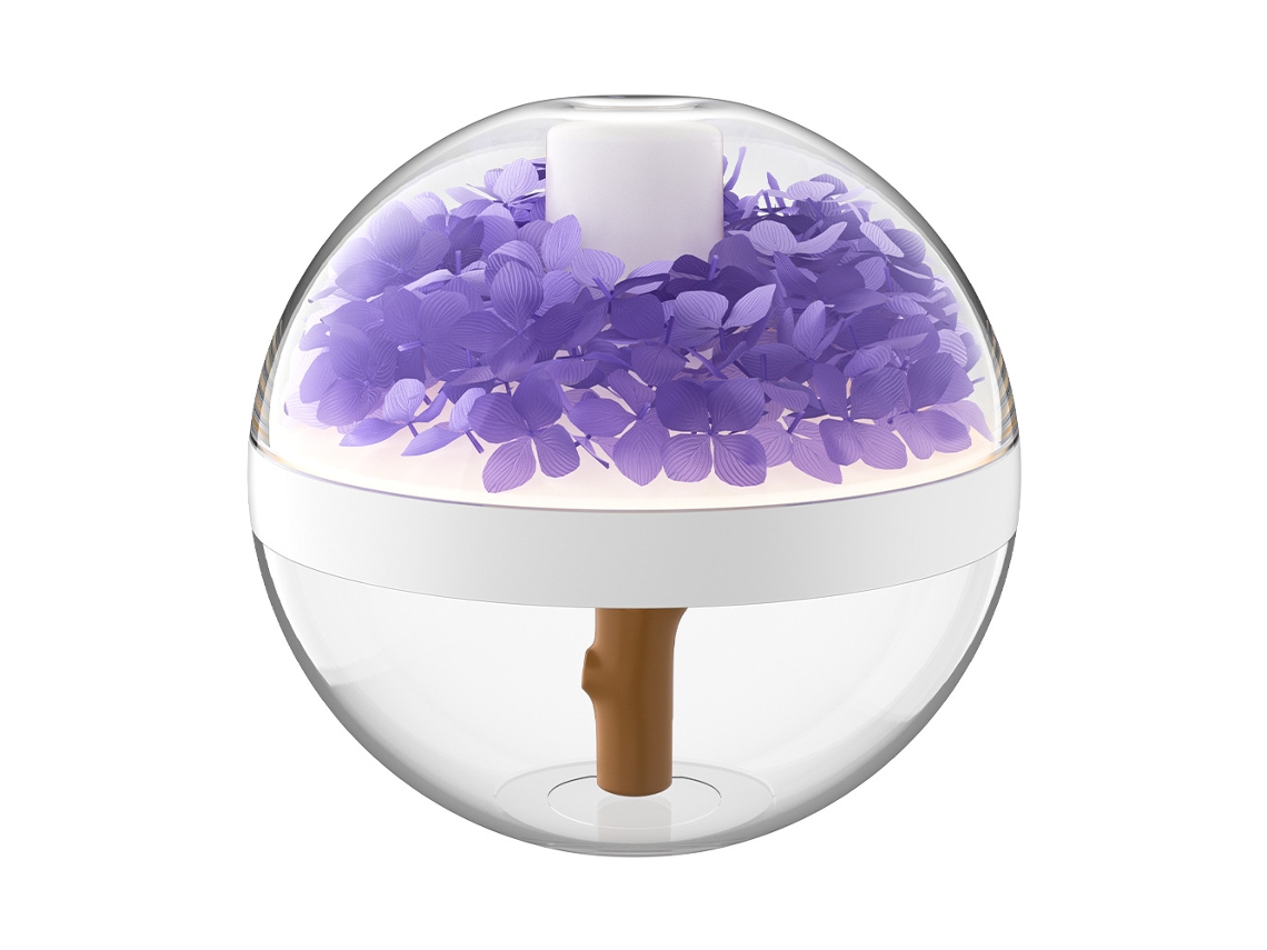 Humidificador recargable por USB Digitallab, 270 ml, 800 mAh, luz LED, silencioso (morado)