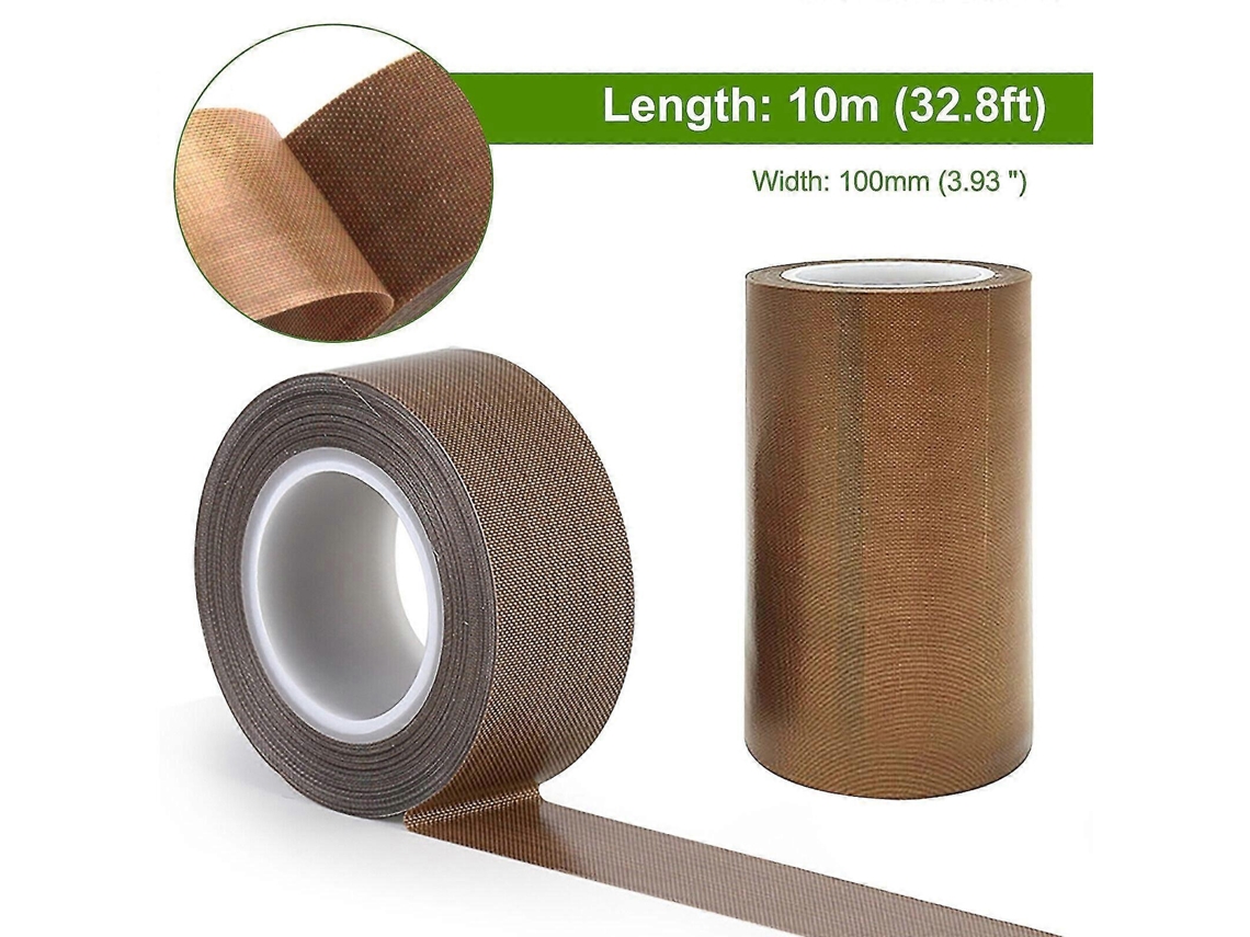 Cinta de teflón de alta temperatura de 10 m, cinta adhesiva de PTFE, película autoadhesiva Rosewell