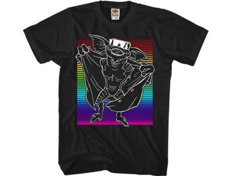 Camiseta Unisexo DEEPSTONE Neon Flasher Gremlins Negro (XXXL)