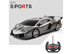 Coche RC 1/18 con luz LED, control remoto de 2,4 G, vehículo deportivo de alta velocidad para niños y niñas, Aeuzwr