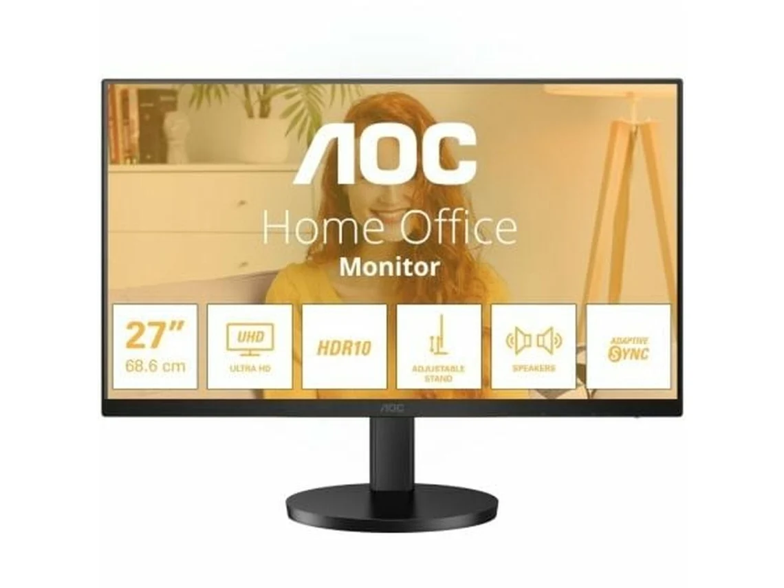 Monitor AOC 27P IPS UHD 3840x2160 16:9 60Hz 4ms HDMI DP U27B3AF