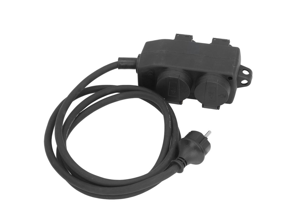 2026velora-cable De Extensión 16a Exterior 4 Tomacorrientes Ip44 3680w Protección Pc