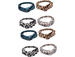 Conjunto De 2 Elegantes Diademas Con Estampado De Leopardo Para Mujer, 4 Piezas De Moda Para Fiestas.
