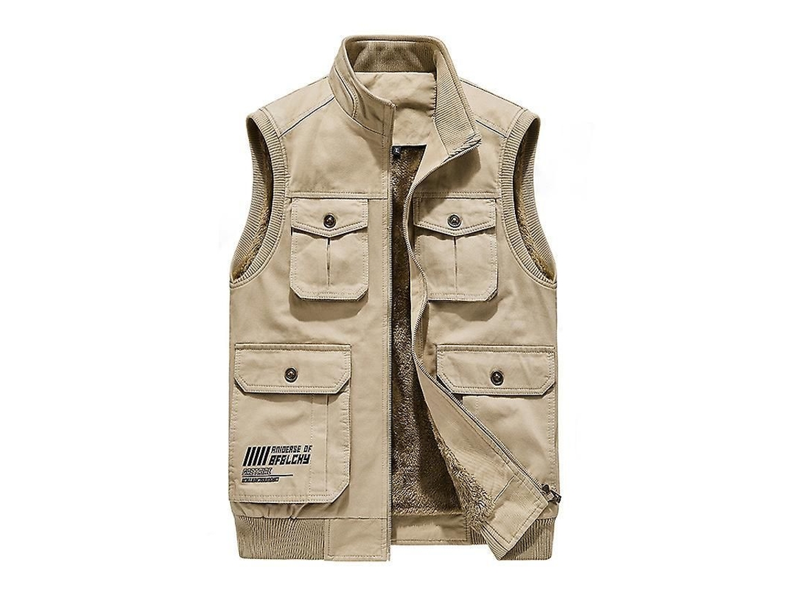2026-chaleco Sin Mangas De Felpa Para Hombre Abrigo Cierre Completo Caliente Outdoor Casual Deportes