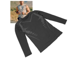 Camiseta Deportiva De Manga Larga Para Entrenamiento, Transpirable, Para Correr, Conducir, Acampar, Negra, Talla L