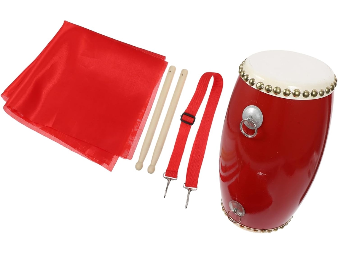 Tambor tradicional de piel de oveja, instrumento de percusión sencillo