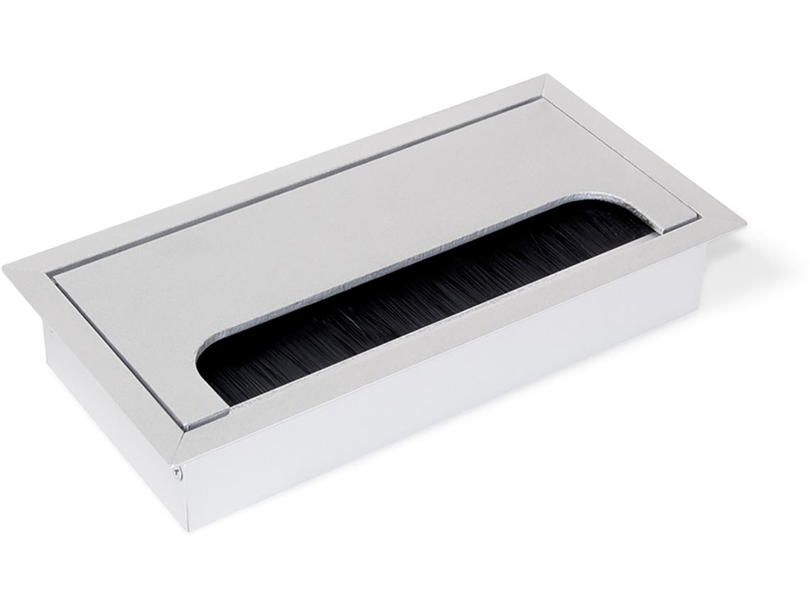EMUCA Ojal Para Mesa Quadrum- Rectangular- 159X80Mm- Integrado- Aluminio- Anodizado Mate
