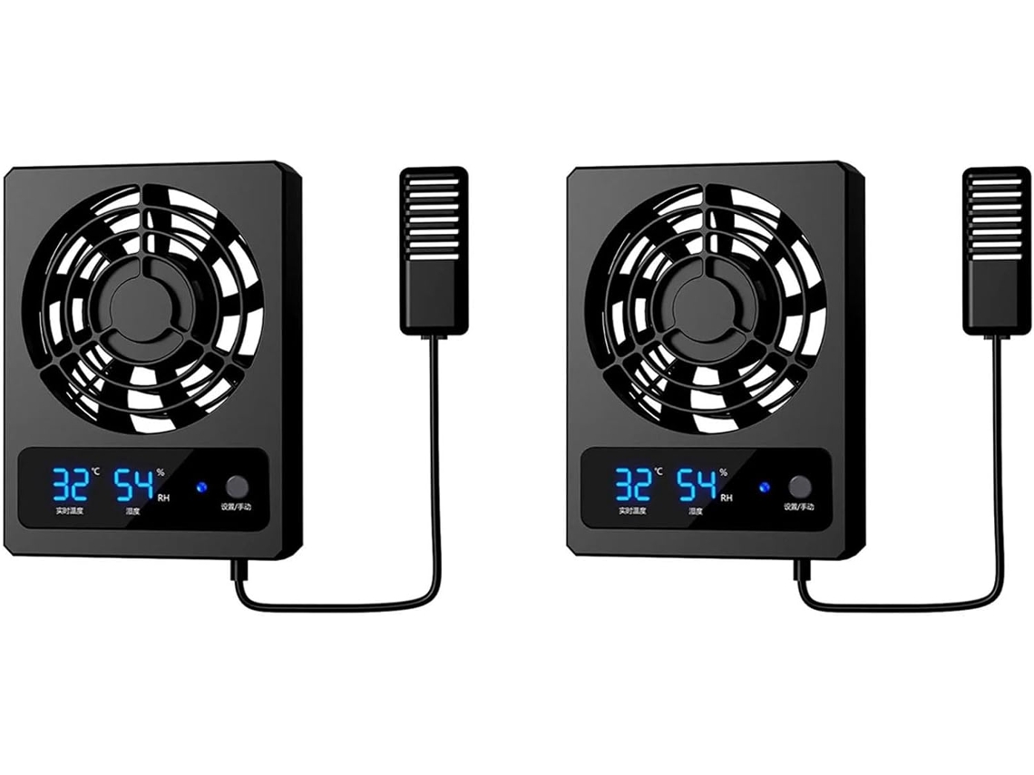 2 Ventiladores De Refrigeración Inteligentes Para El Depósito Con Pantalla Led