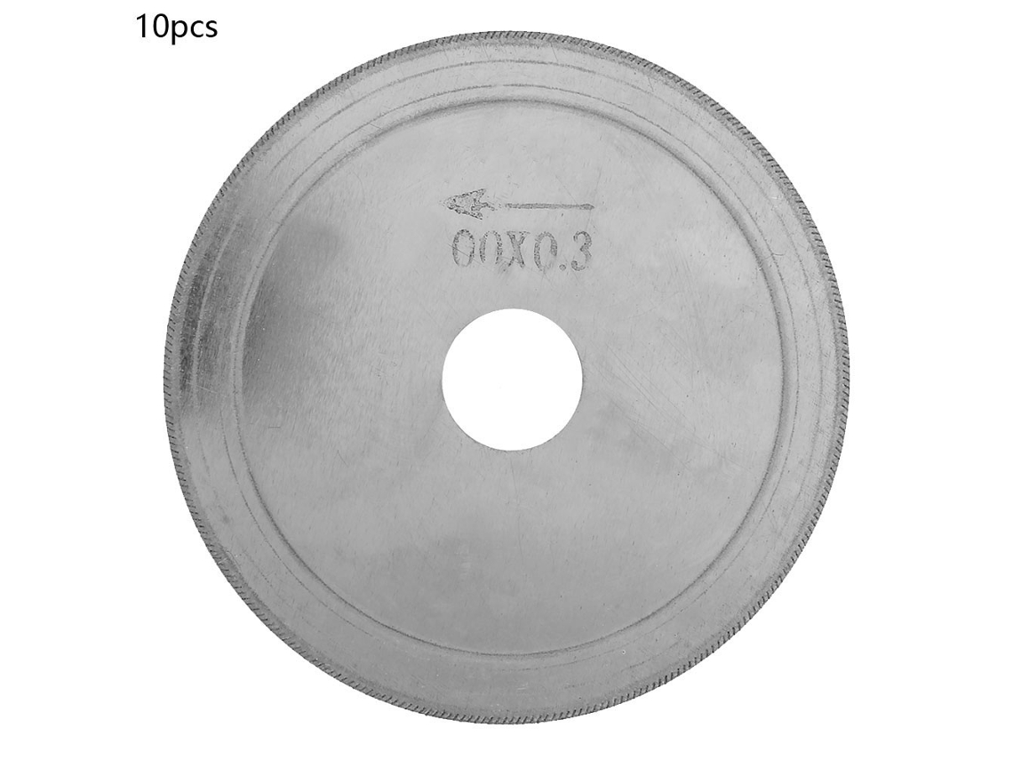 10 Hojas De Sierra De Diamante Ultrafinas De 100 Mm Para Vidrio Jade (100 X 20 X 0,3 Mm)