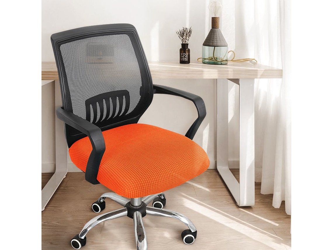 Fundas elásticas para sillas, protectores de cojines de asiento EIFSON en color naranja brillante
