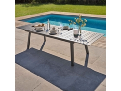 Mesa de jardín rectangular extensible (216/298 x 100 x 75 cm) en aluminio