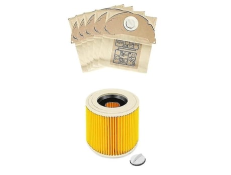 Accesorio Aspiradoras Universal Compatibilidad Filtros BolsaKARCHER Wd2 Wd3 Mv3 Mv2 6414-5520