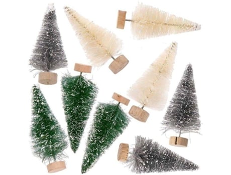 Adorno de Navidad RICO DESIGN 9 pequeños árboles de Navidad