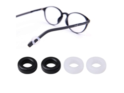 10 pares de ganchos de silicona para gafas, redondos, antideslizantes, blancos y negros, Rosewell