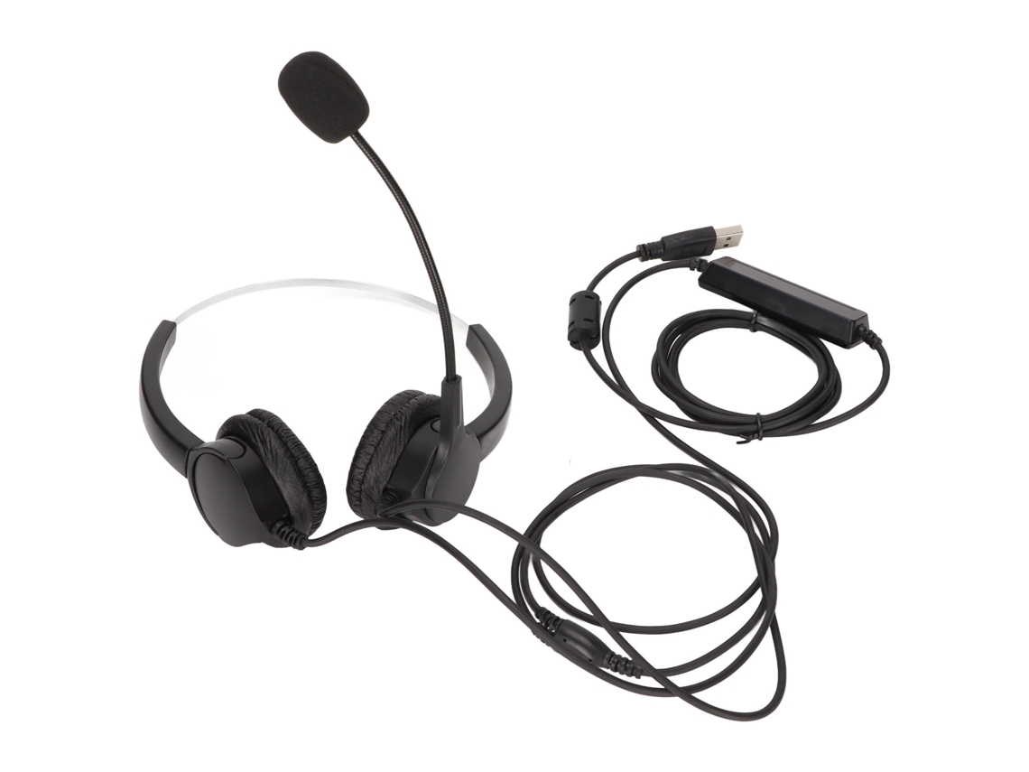 Auriculares Usb Con Micrófono Con Cancelación De Ruido Para Centros De Llamadas Y Atención Al Cliente.