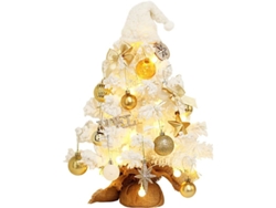Mini Árbol De Navidad De 50 Cm Con Luces, Efecto Nieve, De Sobremesa, Preiluminado.